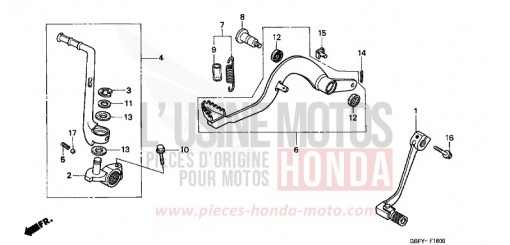 PEDAL/KICK STARTER ARM CR80RBY de 2000
